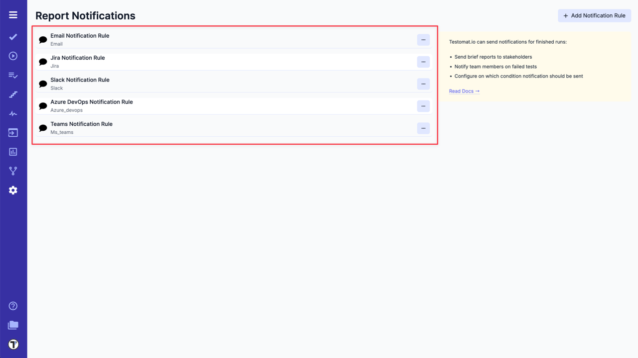 Testomat.io - Notification